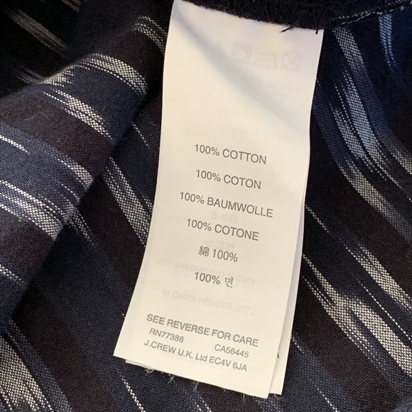 J. Crew Ikat Popover with Metallic Stripe Trim - Picture 8 of 8